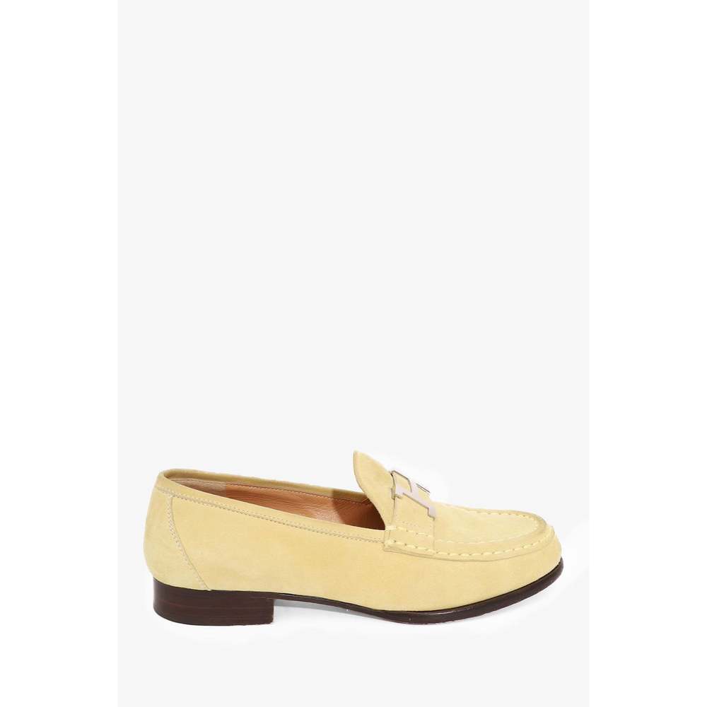 Hermès Yellow Suede Paris Loafer Size 36.5